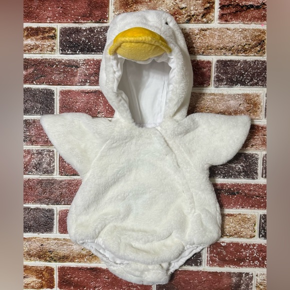 Pottery Barn Kids plush white duck duckling costume 0-6m baby 16” sts - Picture 2 of 3